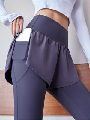 Two Pieces High Waist Fitness Yoga Pants
