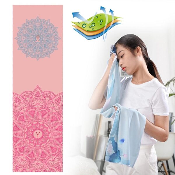 Portable Double Layer Printed Yoga Mat